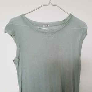 CELINE sea green sleeveless tee